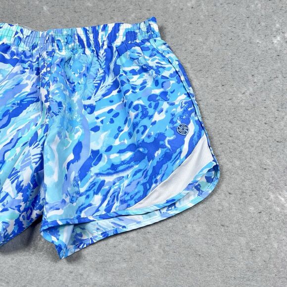 Lilly Pulitzer Womens XXS Blue Multicolored Luxletic Ocean Trail Short 001485 - Picture 3 of 11